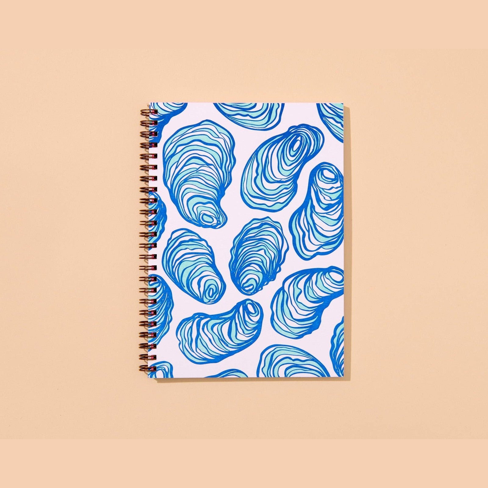 Oysters A5 Letterpress Spiral Notebook - Made in USA - Seafood - Foodie - Ocean - Beach - Coastal - Back to School - The Feral Market