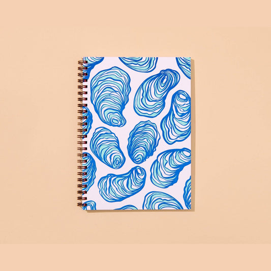 Oysters A5 Letterpress Spiral Notebook - Made in USA - Seafood - Foodie - Ocean - Beach - Coastal - Back to School - The Feral Market
