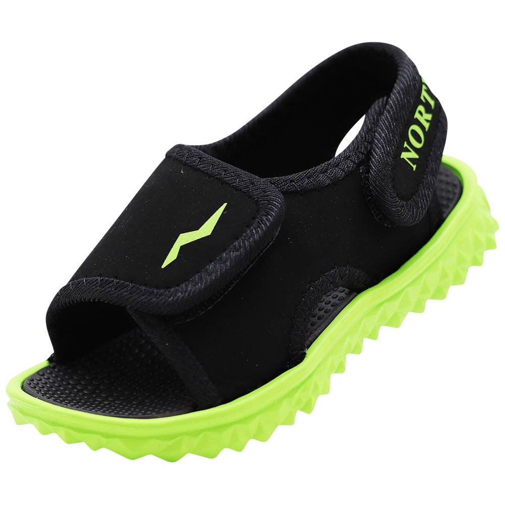Norty TODDLER BOY'S 5-10 SPORT SANDAL BLACK LIME