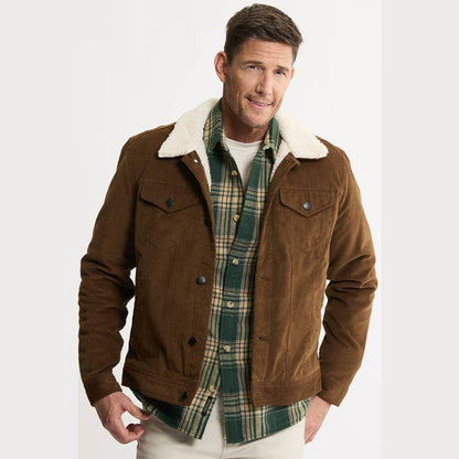 Sherpa Lined Corduroy Trucker Jacket - The Feral Market