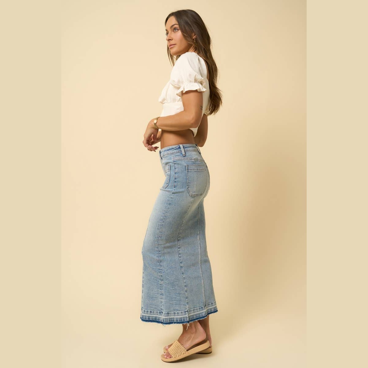 Mermaid Maxi Denim Skirt - The Feral Market