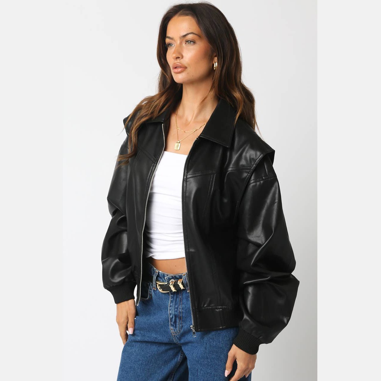 Kaylee Pu Bomber Jacket - The Feral Market