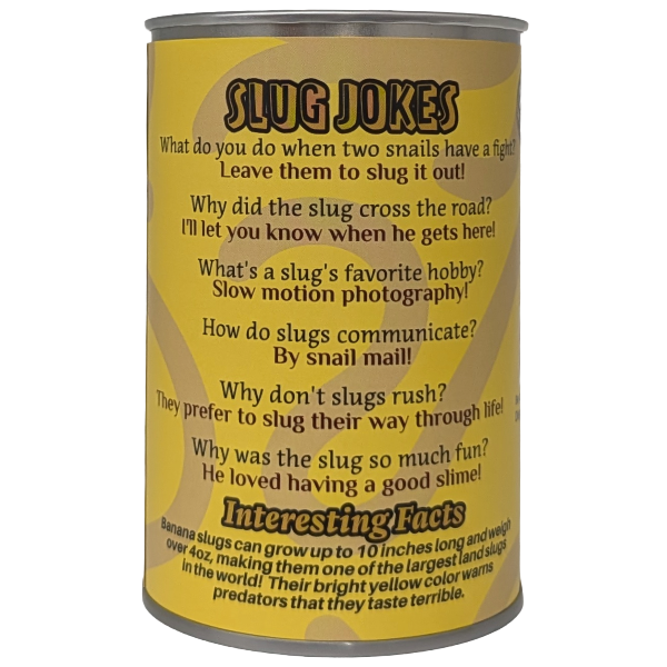 Slick the Canned Banana Slug Stuffed Plush w/Funny Jokes - The Feral Market