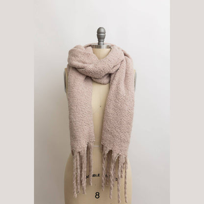 Cozy Knit Scarf with Tassels