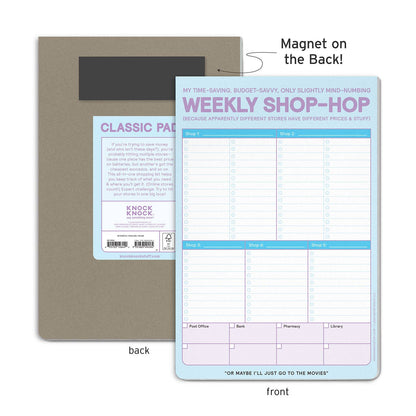 Weekly Shop-Hop Pad with Magnet (Pastel Version)