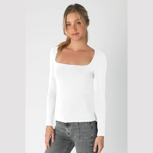 Square Neck Ls Top