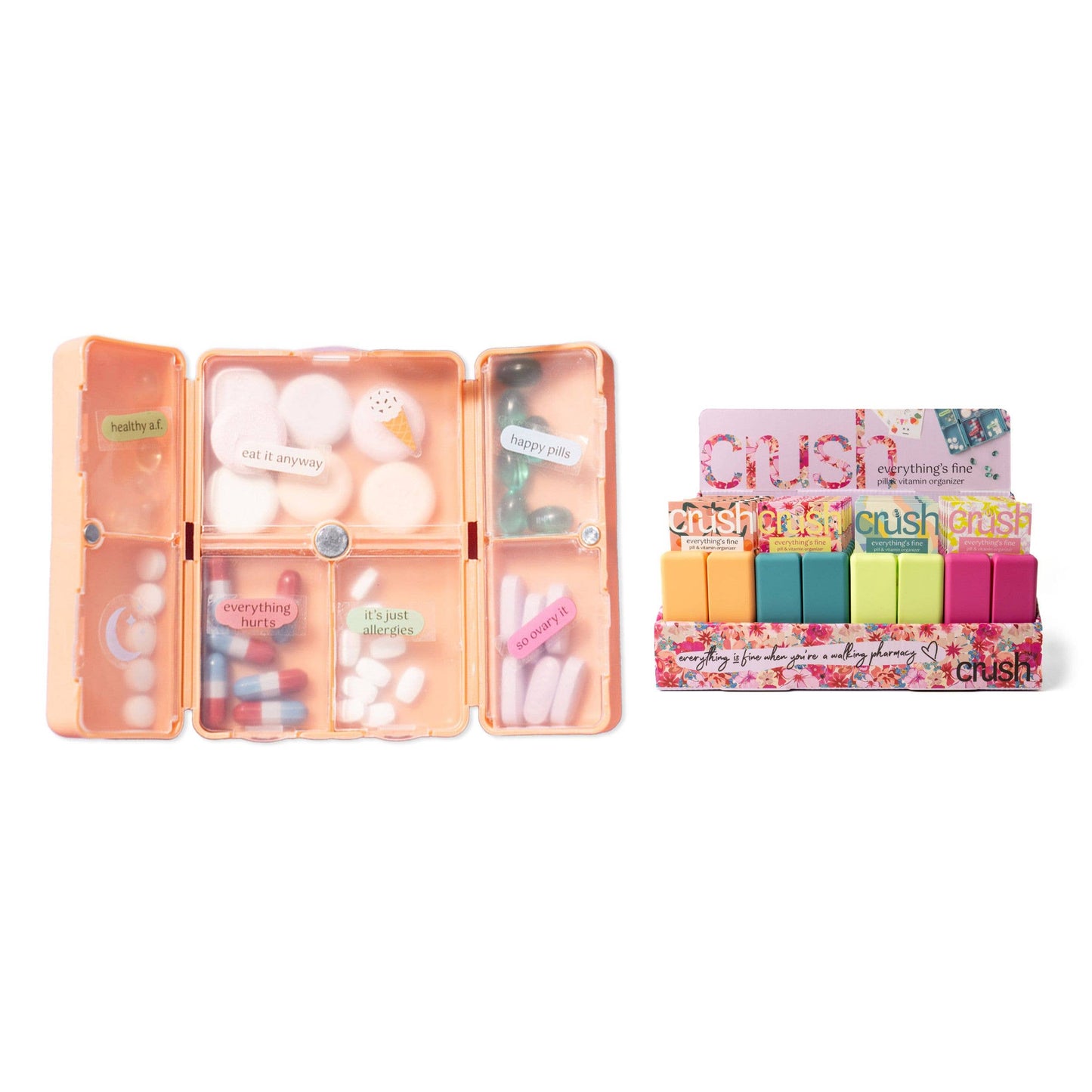 Crush Everything's Fine Pill & Vitamin Case - The Feral Market