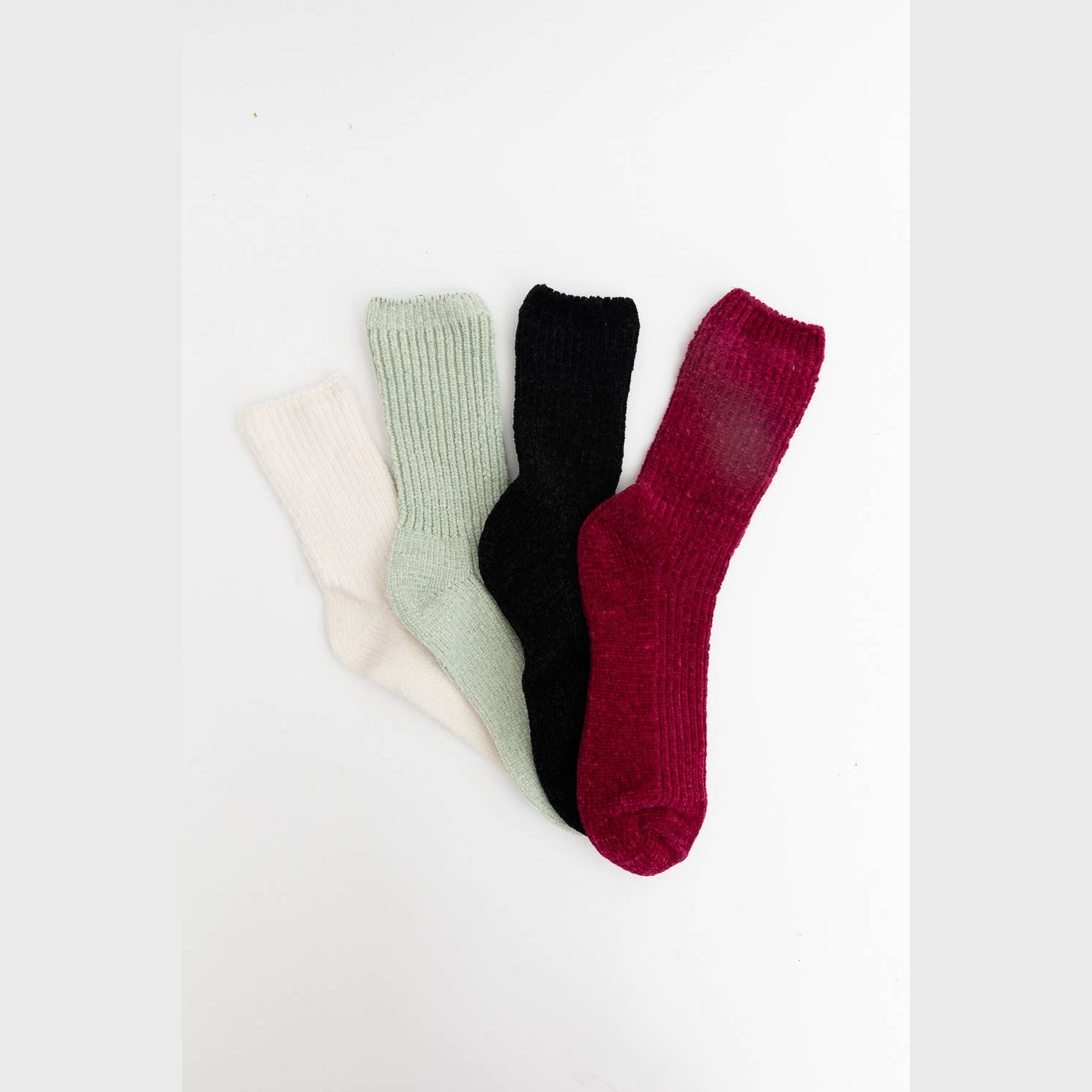 Cozy Hybrid Ribbed Crew Socks