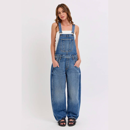 Mid-Waisted Barrel Overall [WV89597BR-M]