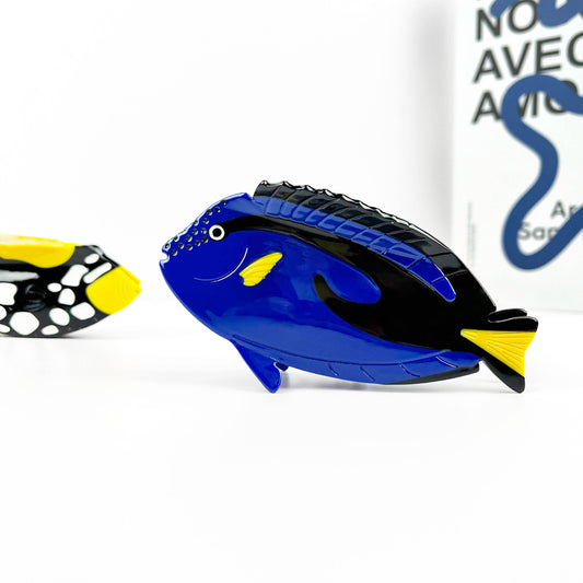 Blue Tang Fish Hair Claw Clip