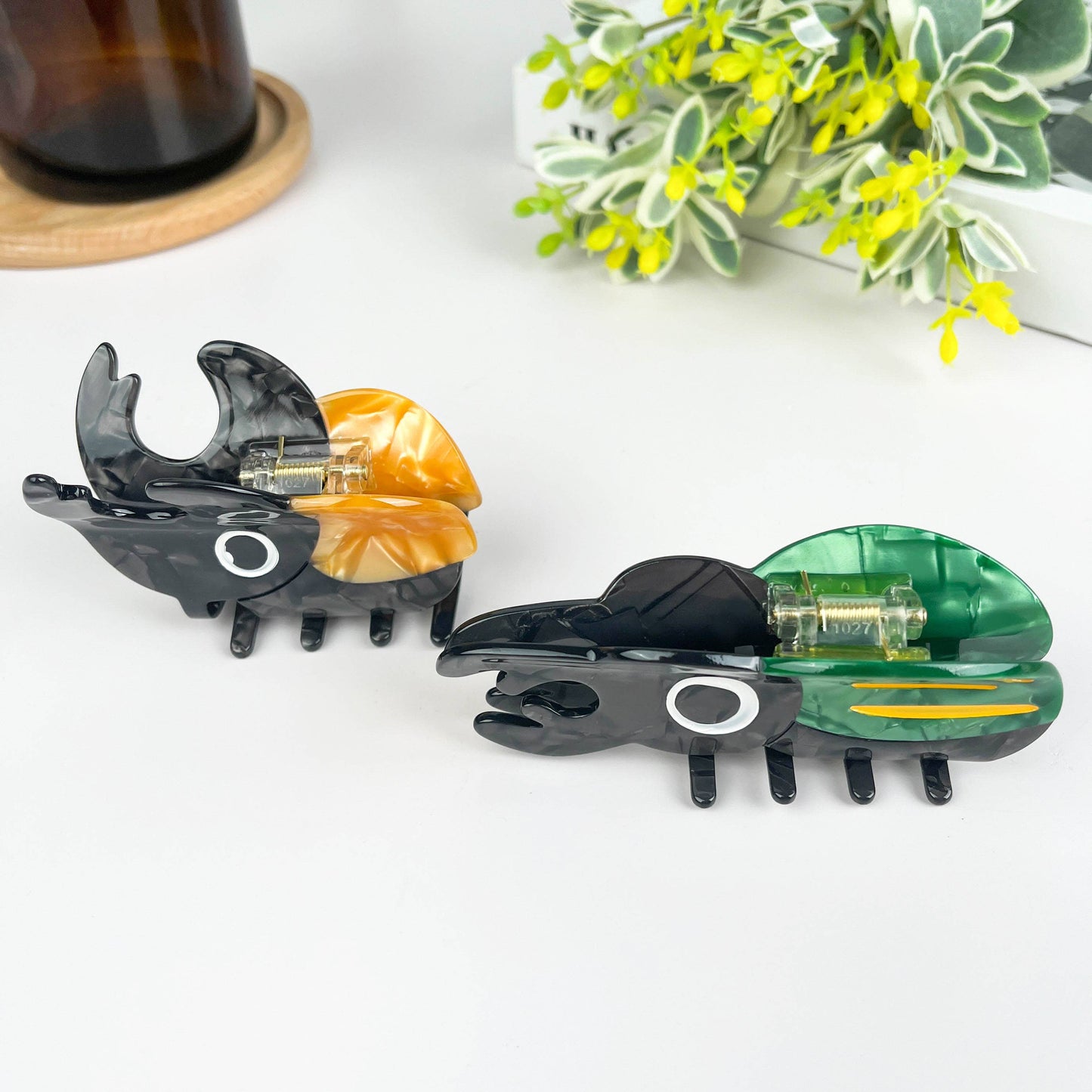 Beetle Acetate Claw Clip, Insect Hair Clip