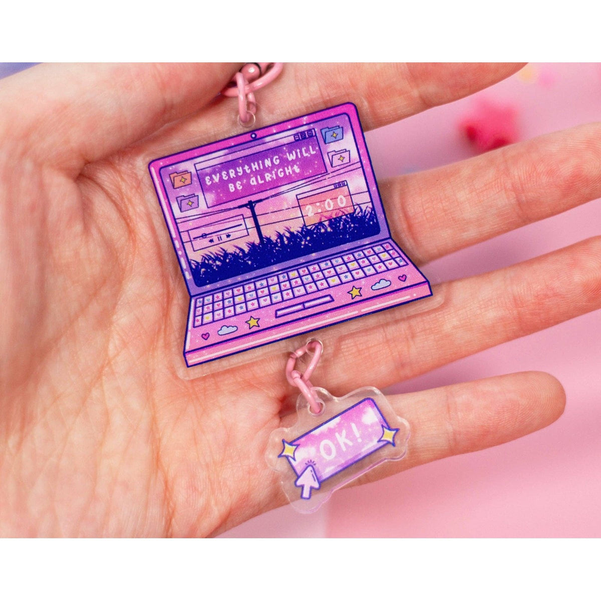 Computer Logo Keychain Laptop Linked Keychain – The Feral Market