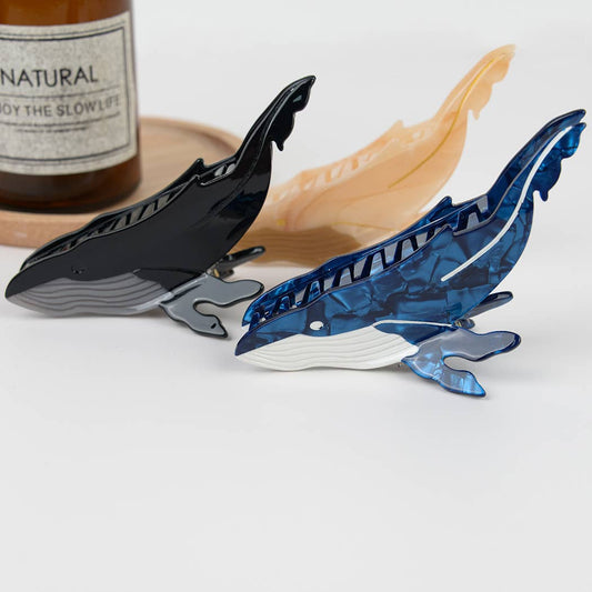 4.92'' Creative Whale Acetate Hair Claw Clips, Eco-Friendly