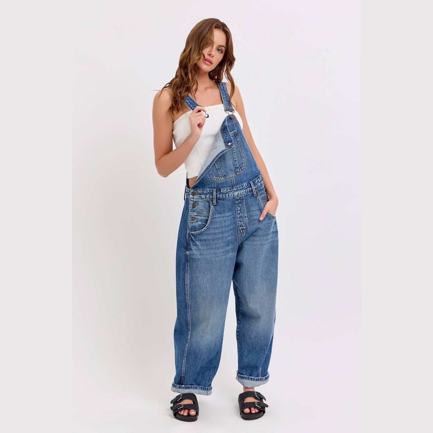 Mid-Waisted Barrel Overall [WV89597BR-M]