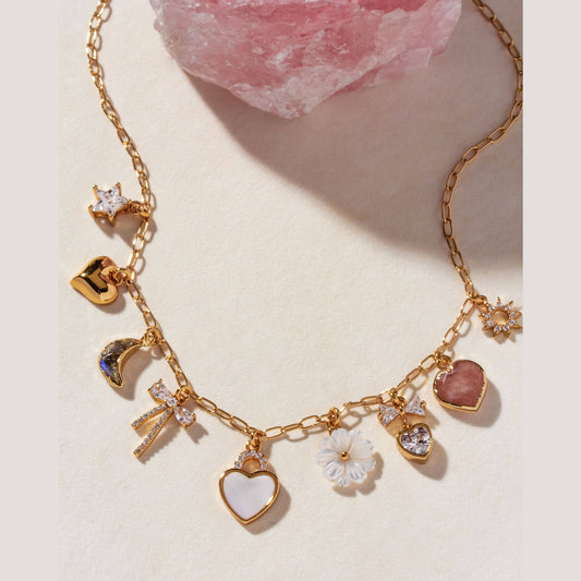 Celestial Petals Charm Necklace