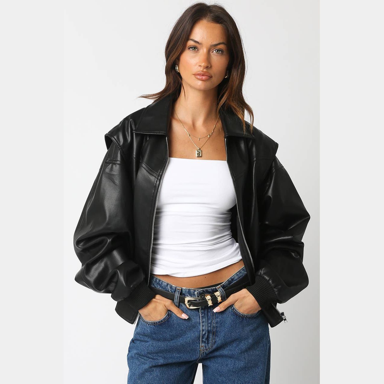 Kaylee Pu Bomber Jacket - The Feral Market