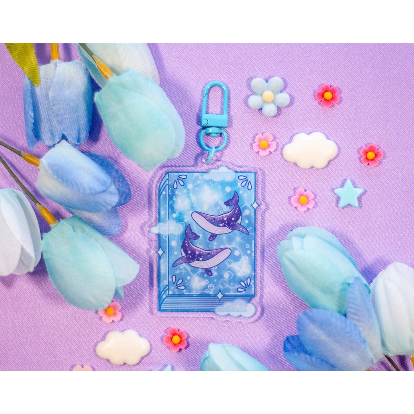 Whale Book Keychain