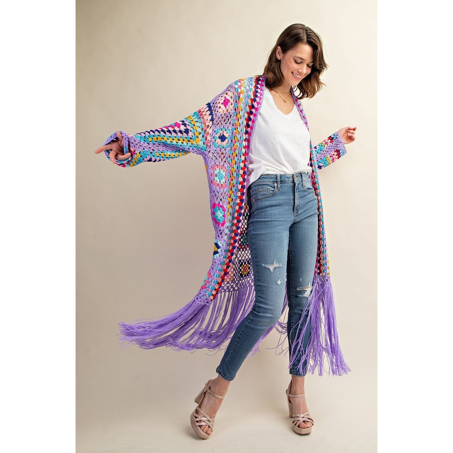 Penelope Multi Crochet Duster