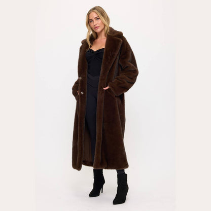 Midnight Luxe Maxi Fur Coat