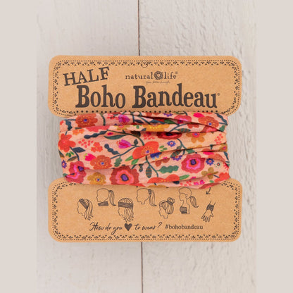 Half Boho Bandeau® Headband - Blush Floral