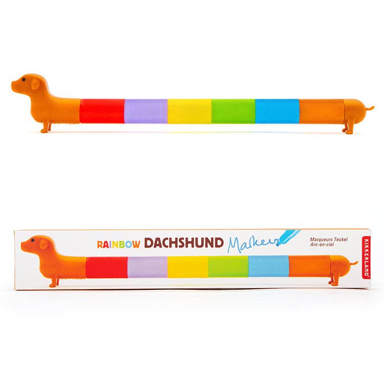 Rainbow Dachshund Markers - The Feral Market