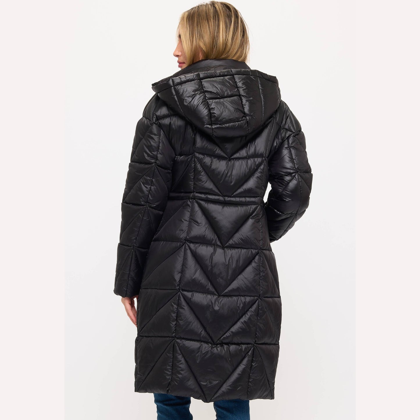 Eclipse Geometric Puffer Coat