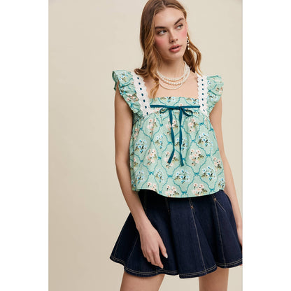 Floral Smocked Babydoll Top