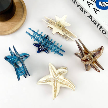 Starfish Hair Clip, Acetate Claw Clip