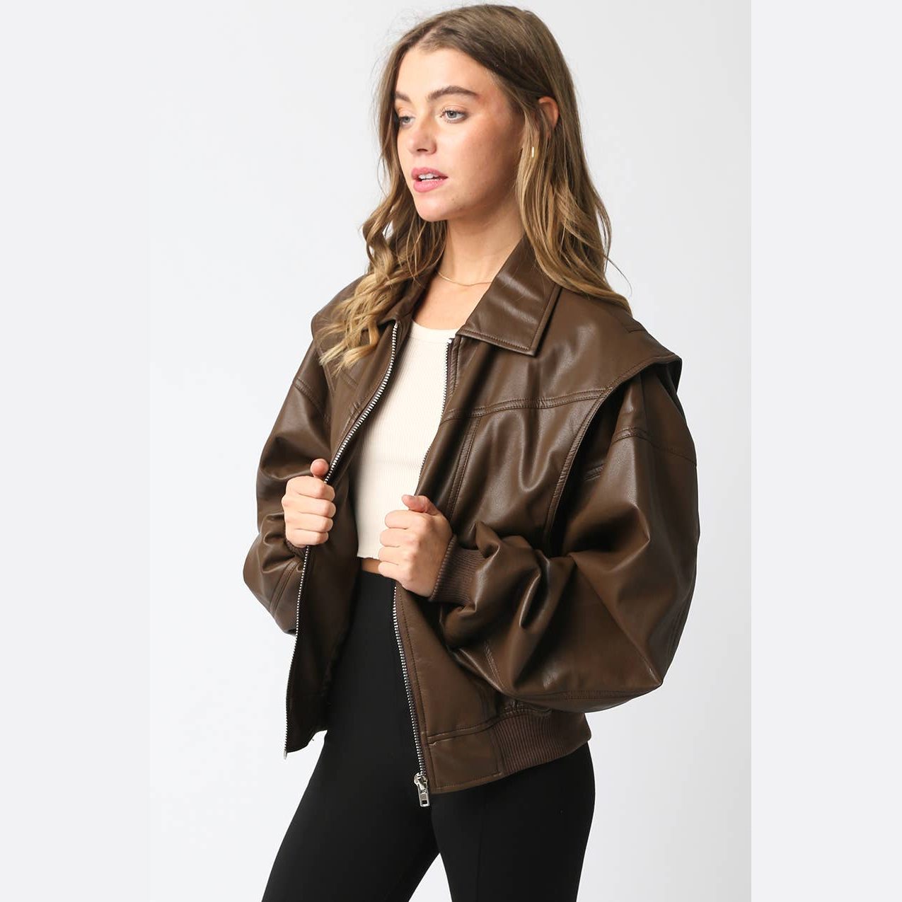 Kaylee Pu Bomber Jacket - The Feral Market