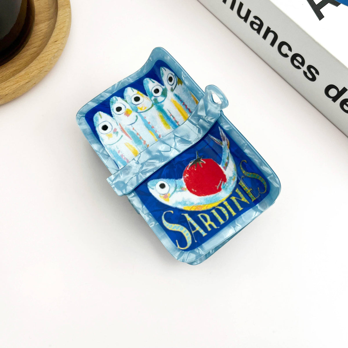 Sardine Can Hair Claw Clip, Creative Fish Tin Hair Clip - The Feral Market