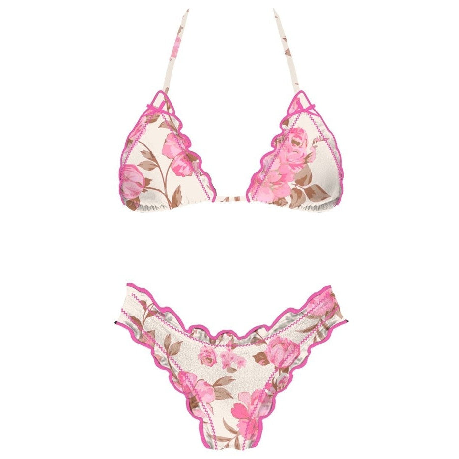 Pink Floral Wave Catcher Bikini Set