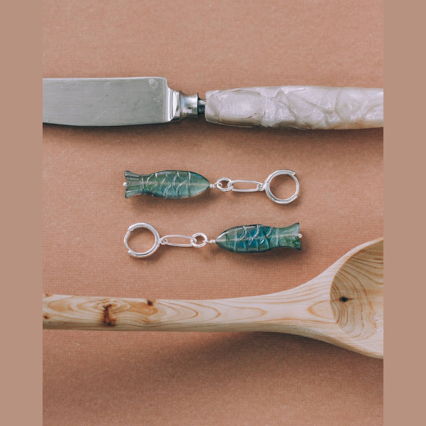 La Sirena (the mermaid) Huggie Hoop Earrings