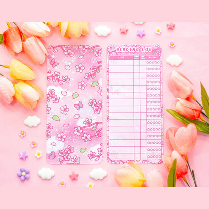 Sakura Reading Log Bookmark