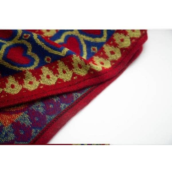 Heart crochet faux wool hooded sweater ruana wrap shawl