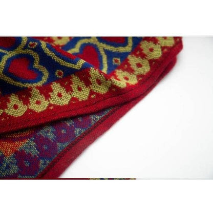 Heart crochet faux wool hooded sweater ruana wrap shawl