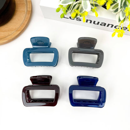 Square Thickened Hair Clip, Blue Series Claw Clip
