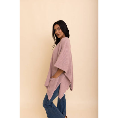 Chic Boucle Cozy Cardigan Poncho