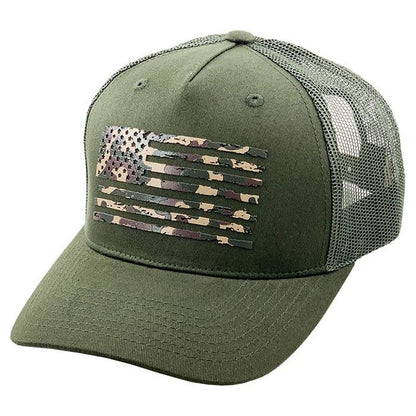 Flag Flat Uv Print Mesh Back American Flag Baseball Cap