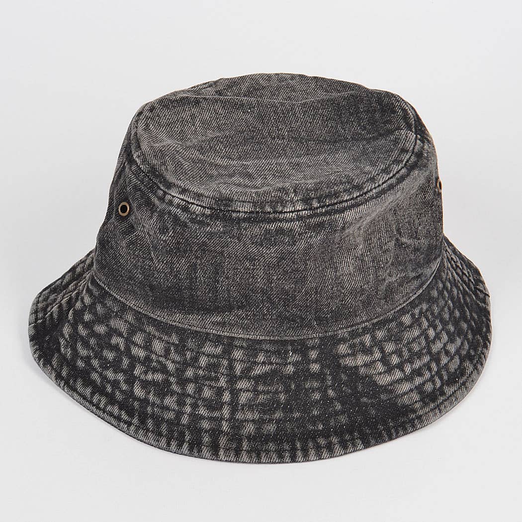 Washed Denim Bucket Hat