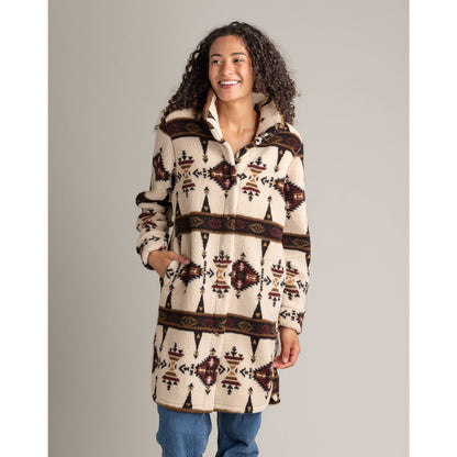 Women's Ainsley Long Sherpa Button Coat