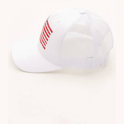 Flag Flat Uv Print Mesh Back American Flag Baseball Cap