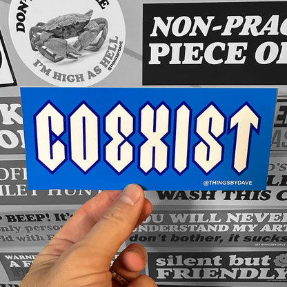 COOL COEXIST Bumper Sticker