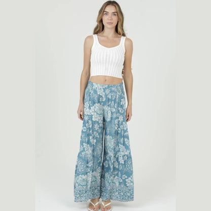 WIDE LEG PRINTED PANTS