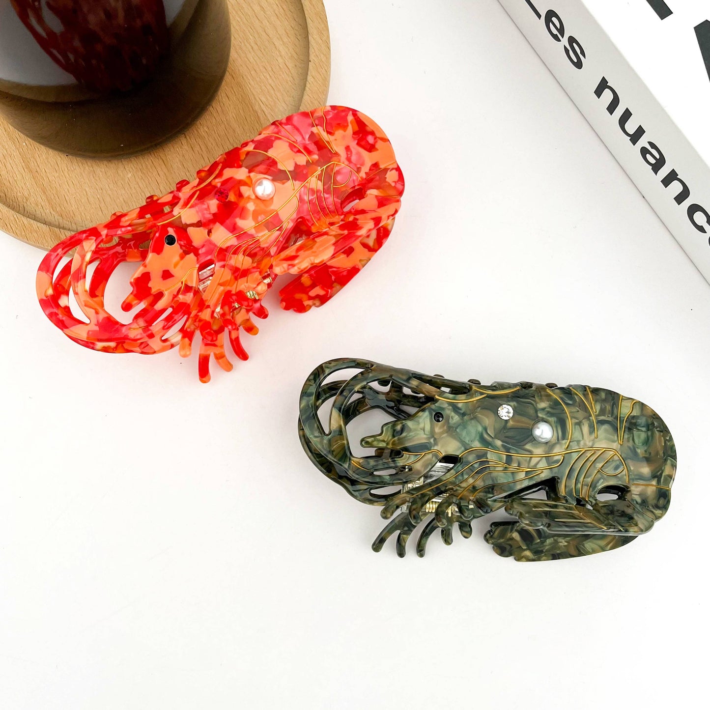 Lobster Claw Clip, Acetate Marine Animal Hair Clip