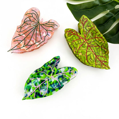 Lotus Leaf Hair Claw Clip, Elegant Acetate Leaf Hair Clip - The Feral Market