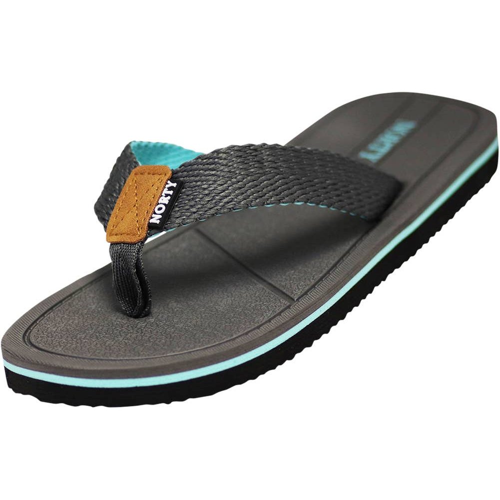 NORTY Big Kids 4-8 Grey/Turquoise Sandal 11115BK Prepack