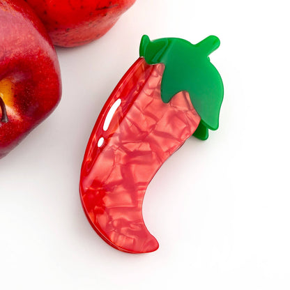 Red Chili Pepper Hair Claw Clip - The Feral Market