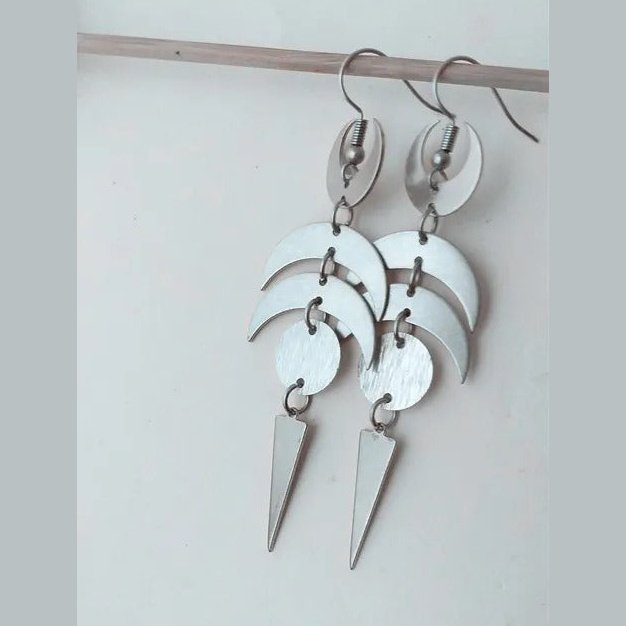 Crescent Plate Earrings