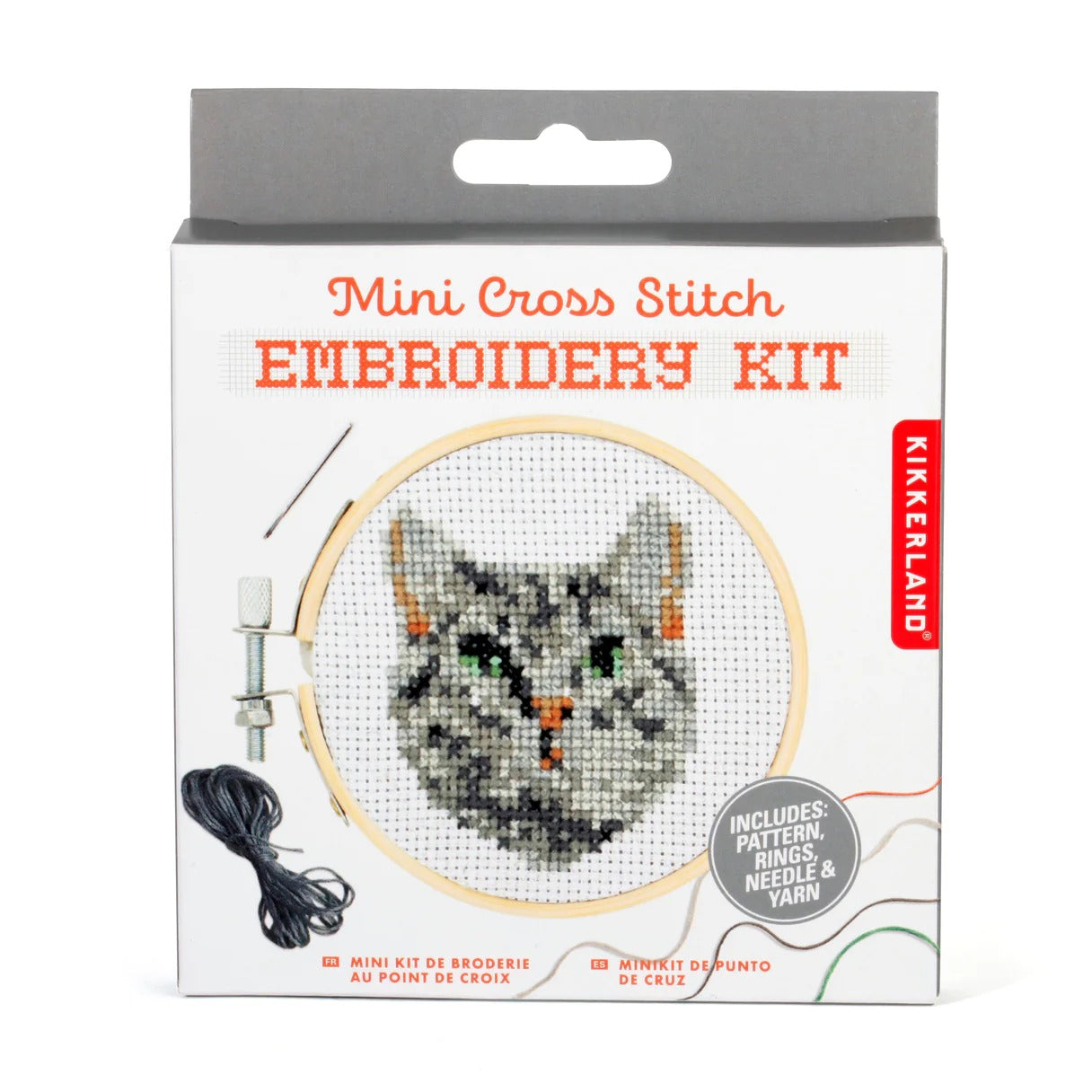 Mini Cross Stitch Embroidery Kit - Cat