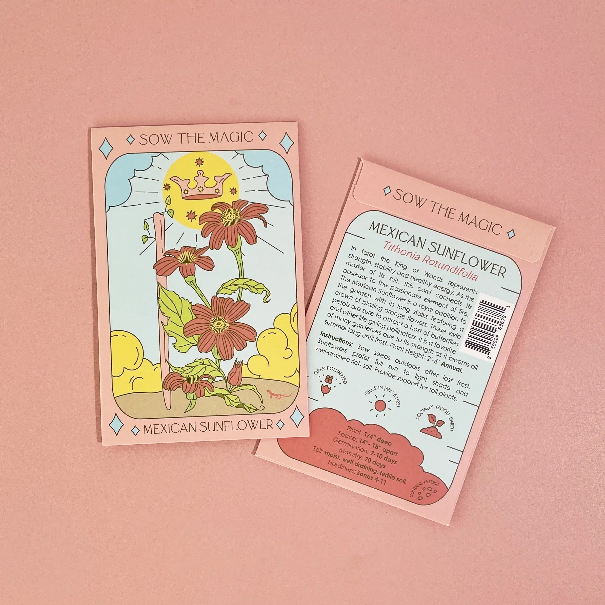 Mexican Sunflower Tarot Garden + Gift Seed Packet